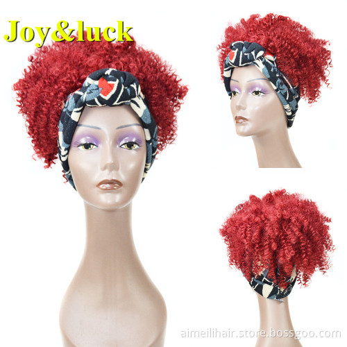 Head Band Wholesale Scarf Wig Wavy Ladies Hair Long Natural Body Waves Headband Wigs for Black Women Synthetic Hair Wigs